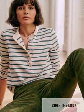 NWT Sézane Gaël Marinière Sailor Long-Sleeved Tee